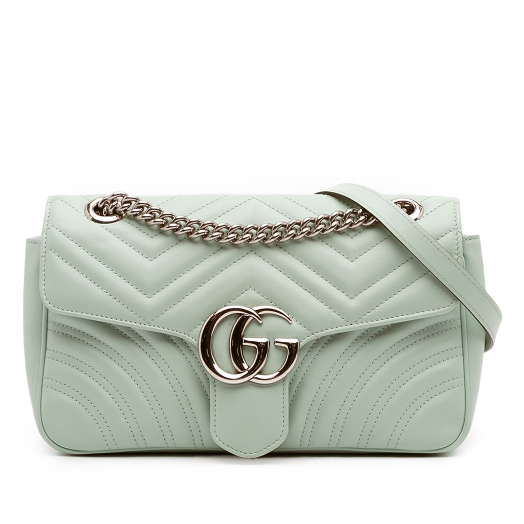 Gucci Small GG Marmont Matelasse Leather Flap Crossbody