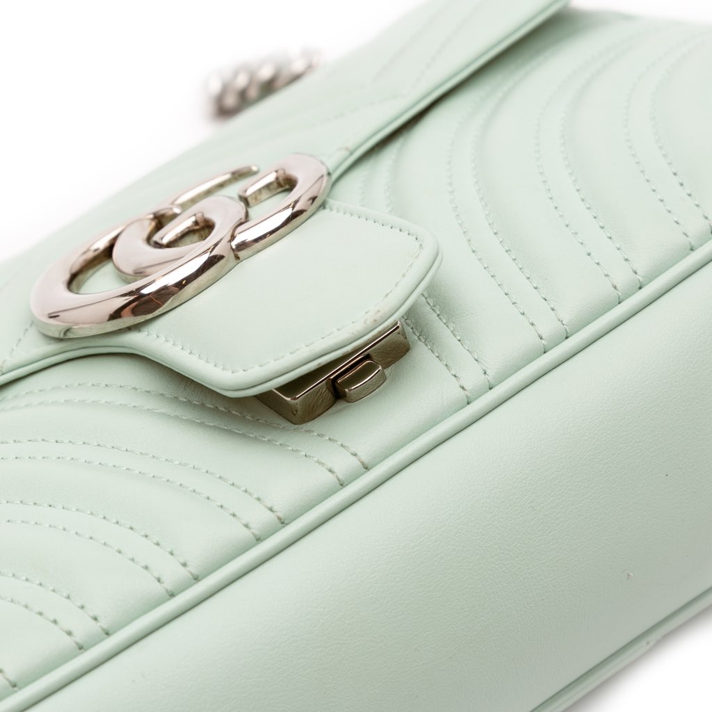 Gucci Small GG Marmont Matelasse Leather Flap Crossbody - Image 13