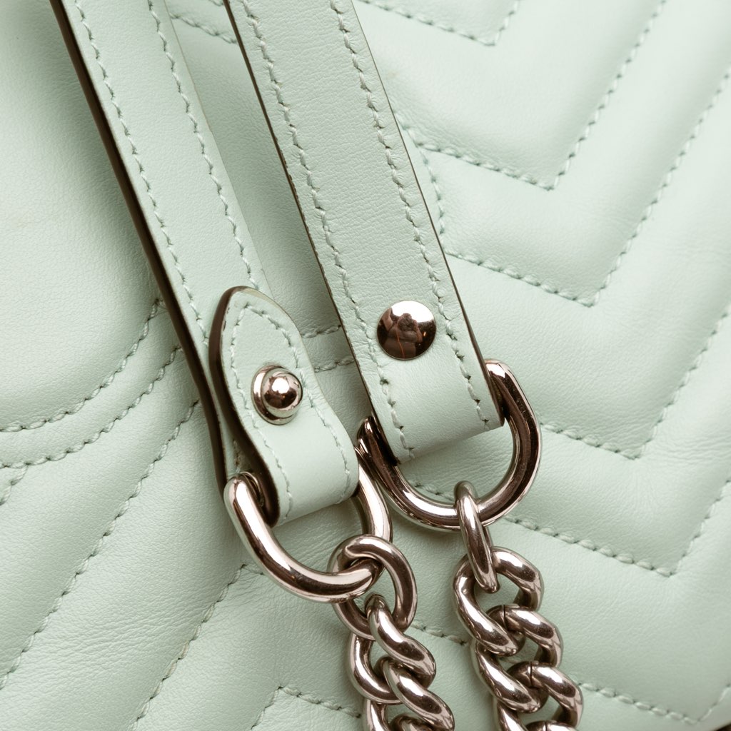 Gucci Small GG Marmont Matelasse Leather Flap Crossbody - Image 10