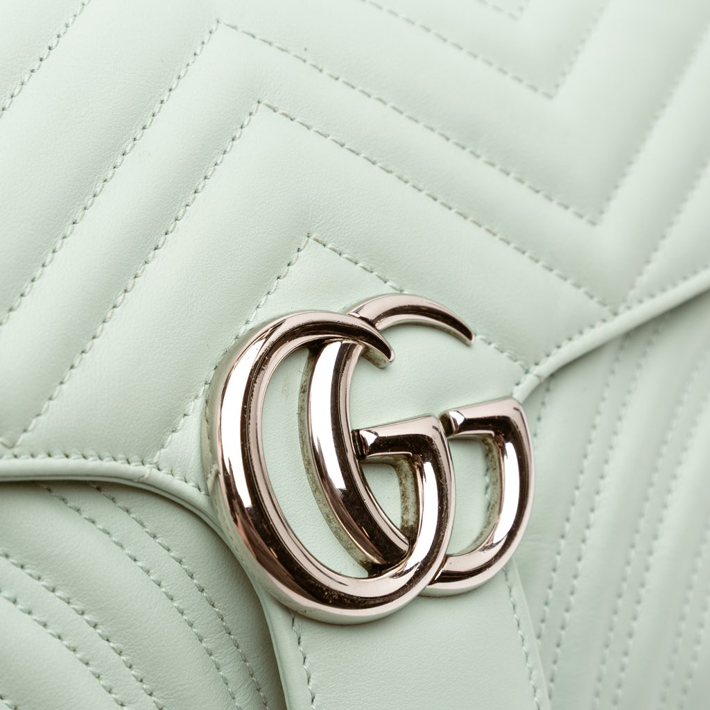 Gucci Small GG Marmont Matelasse Leather Flap Crossbody - Image 11