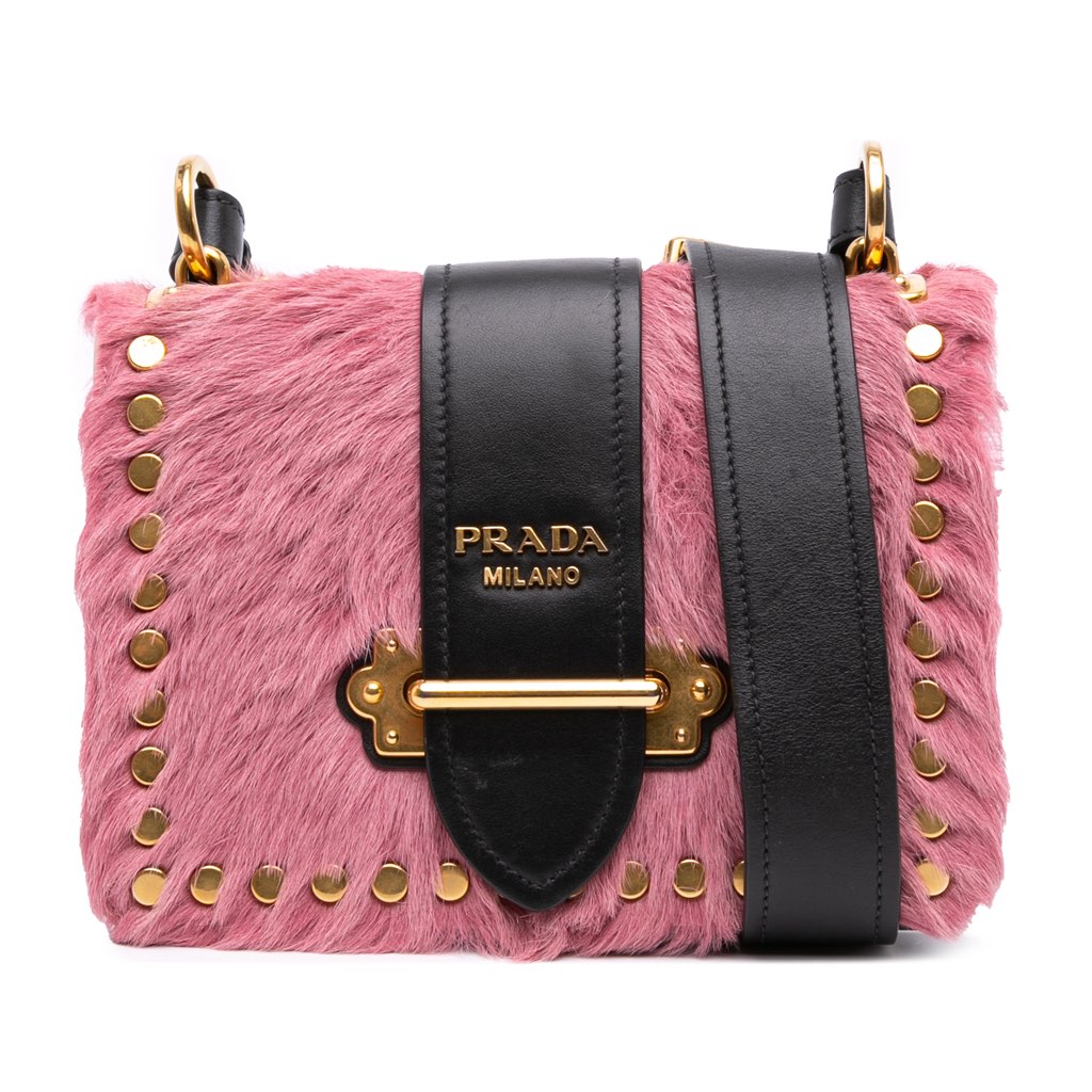 Prada City Calf Trimmed Cavallino Cahier Crossbody