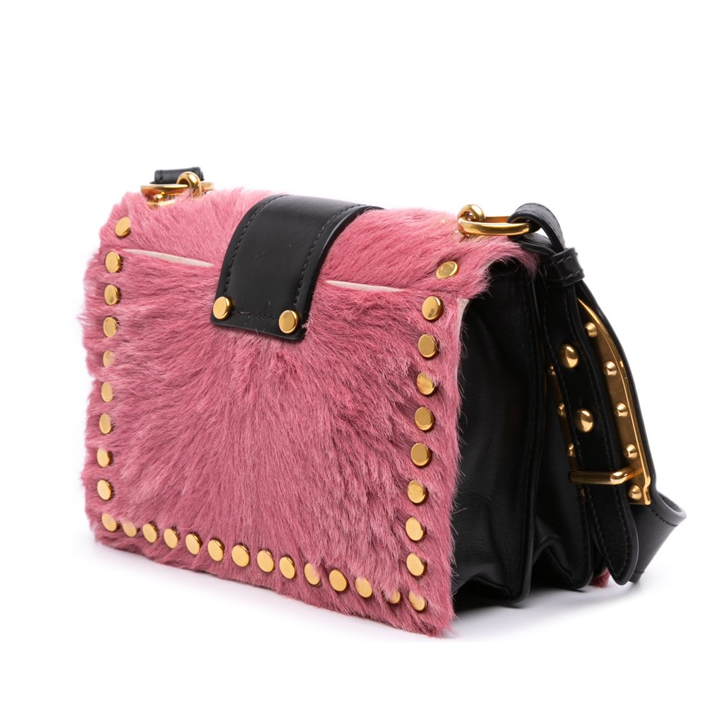 Prada City Calf Trimmed Cavallino Cahier Crossbody - Back view