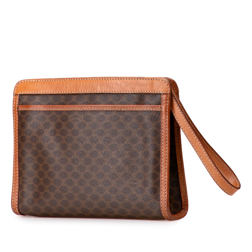 Celine Macadam Coated Canvas Clutch - 2