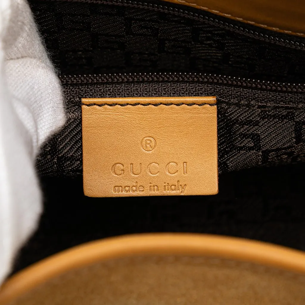 Gucci Suede Jackie Bardot Handbag Brown Leather Good - Box View