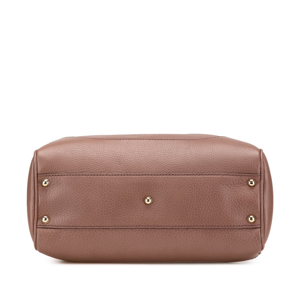 Gucci Small Pebbled Calfskin Diana Bamboo Top Handle Tote - 3