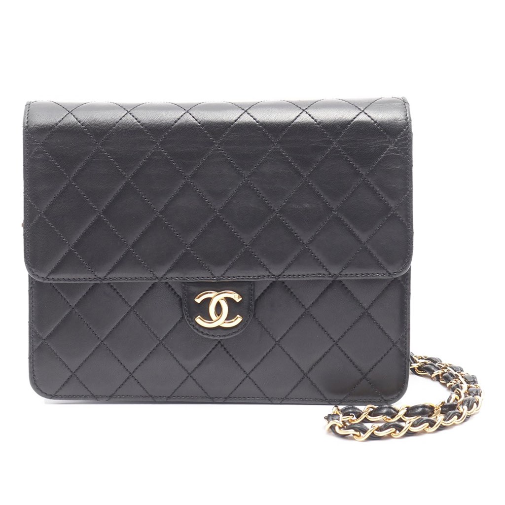 Chanel CC Quilted Lambskin Chain Single Flap