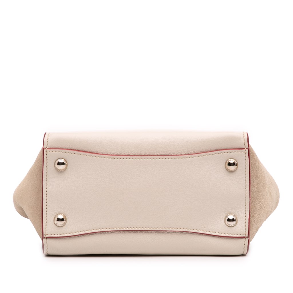 Prada Mini Scamosciato Trimmed Glace Calf Twin Pocket Satchel - Image 6