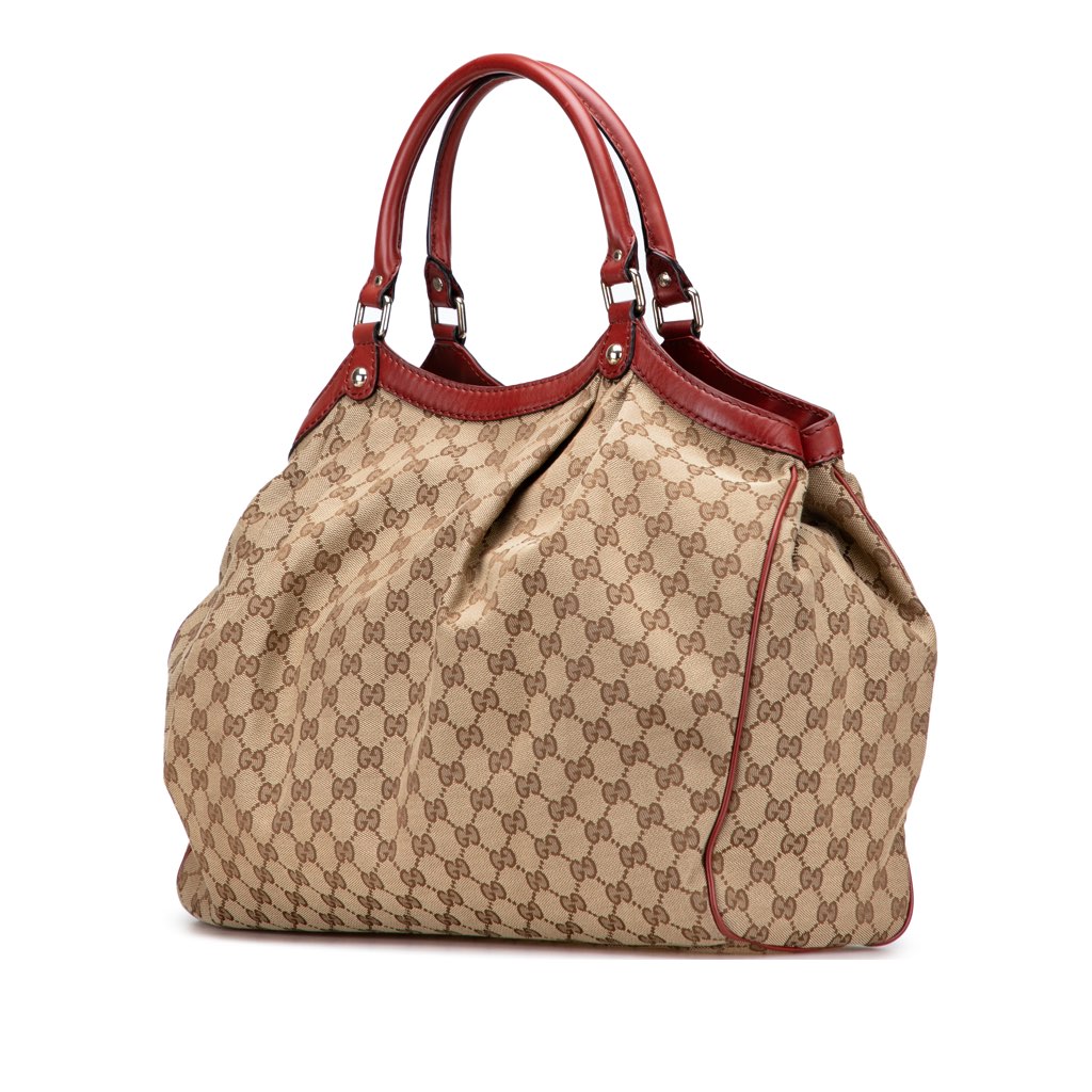 Gucci Large GG Canvas Sukey Tote - Back view