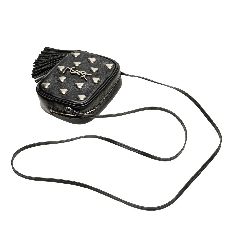 Saint Laurent Studded Calfskin Monogram Heart Blogger Crossbody - Detail 2