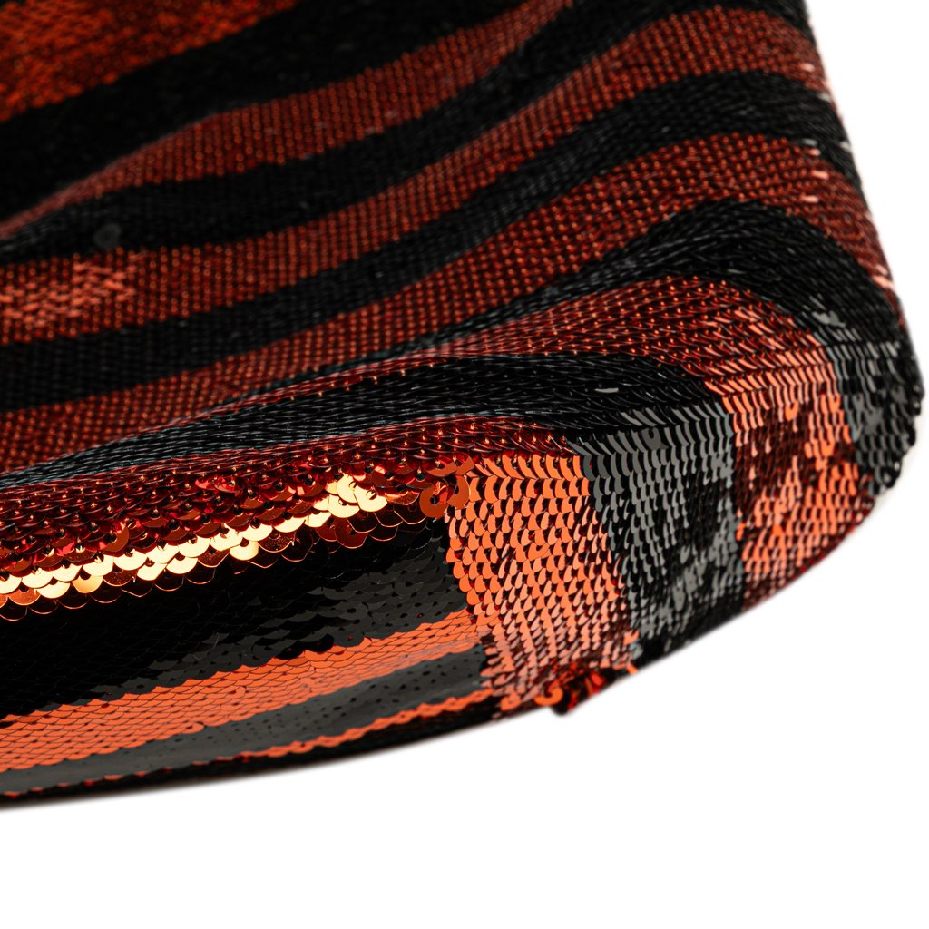 Prada Satin Sequin Stripes Tote - Image 11