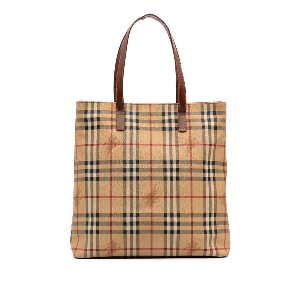 Burberry Haymarket Check Coated Canvas Tote