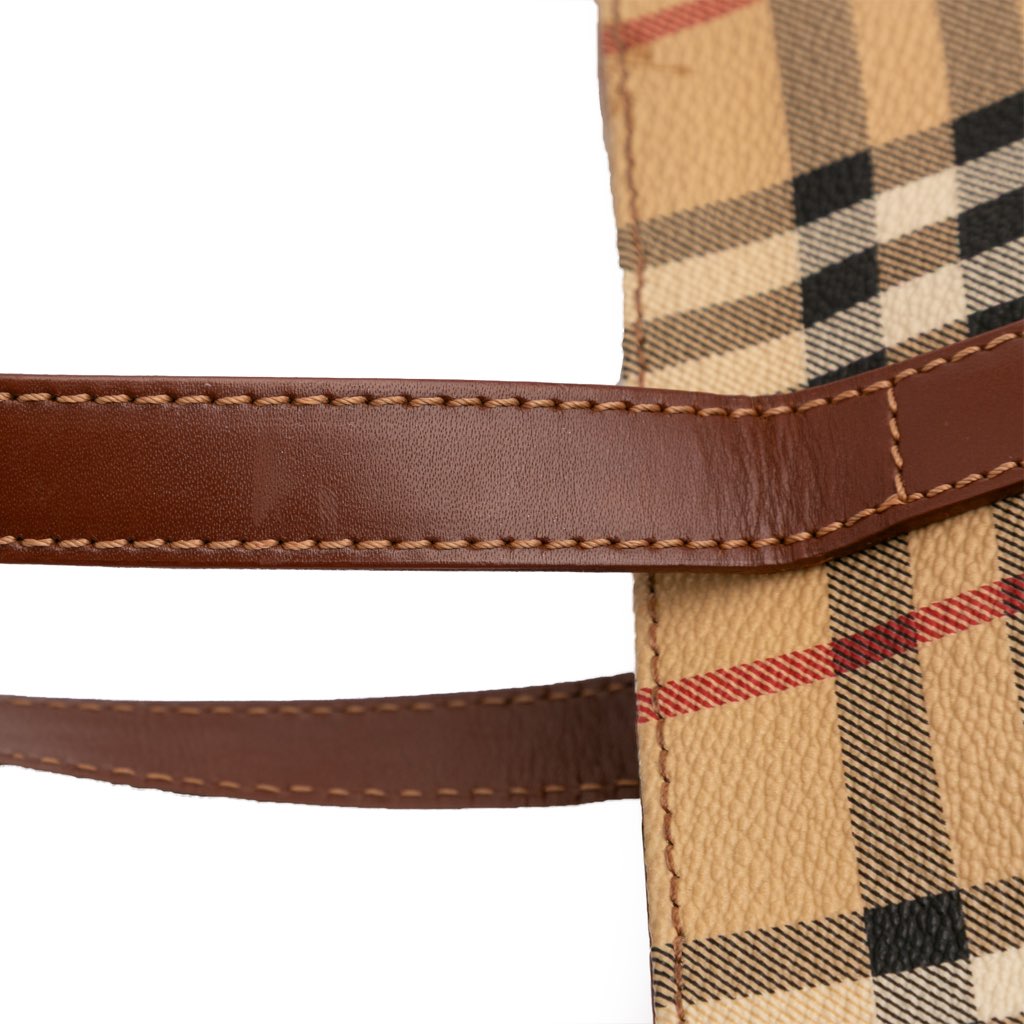 Burberry Haymarket Check Coated Canvas Tote - Image 13