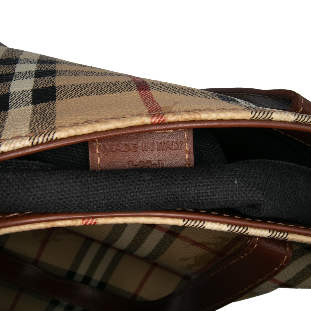 Burberry Haymarket Check Coated Canvas Tote - Detail 1