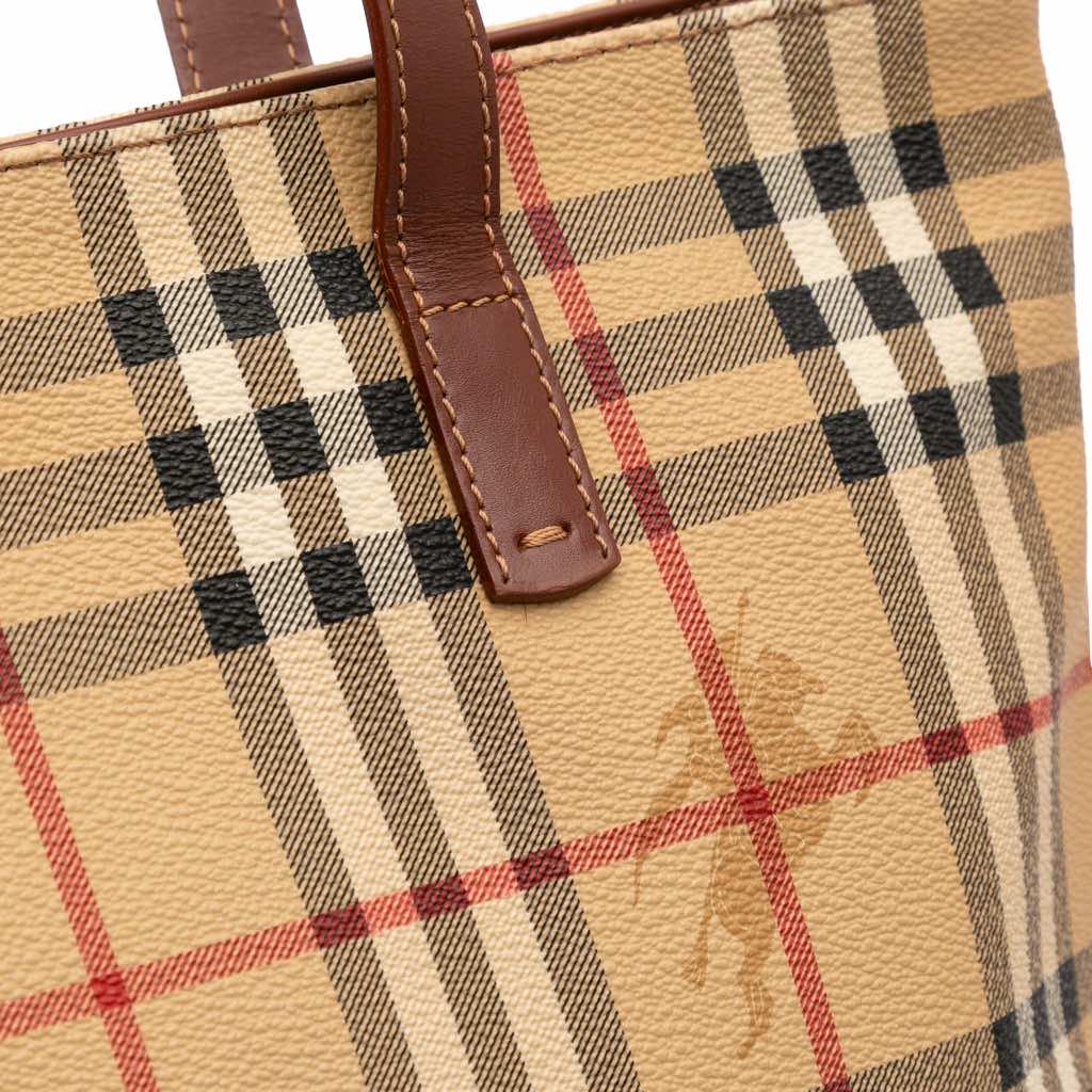 Burberry Haymarket Check Coated Canvas Tote - Image 10