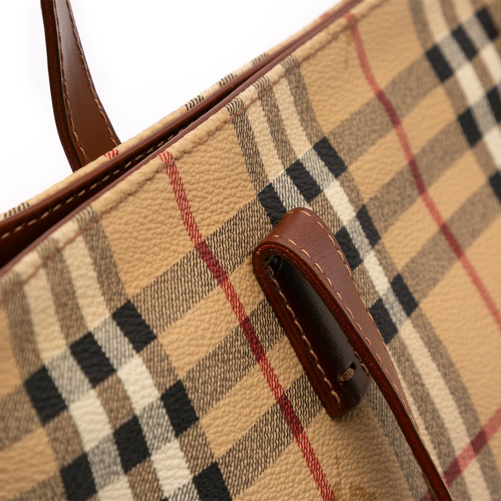 Burberry Haymarket Check Coated Canvas Tote - Image 11