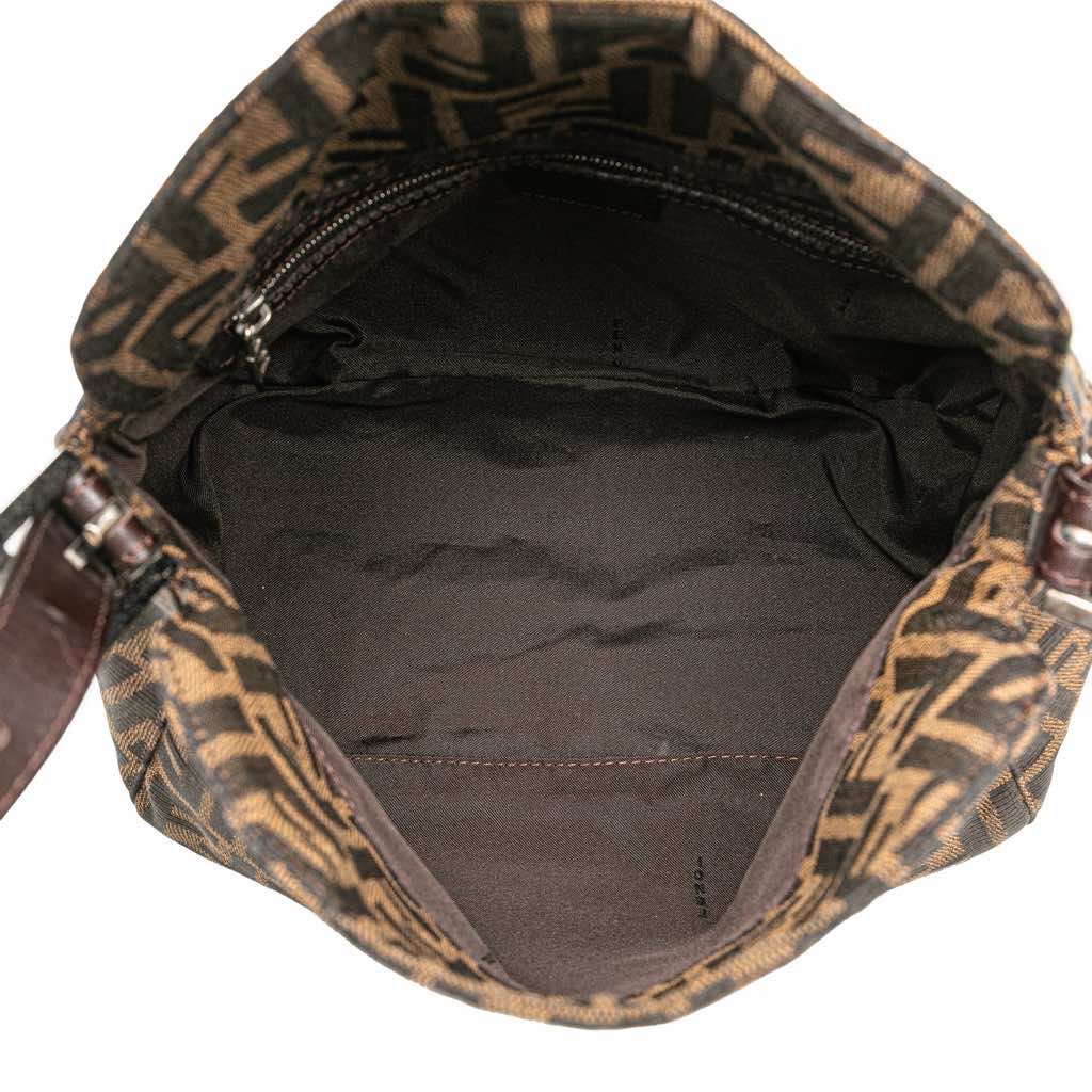 Fendi Zucca Canvas Double Flap Shoulder Bag - 4