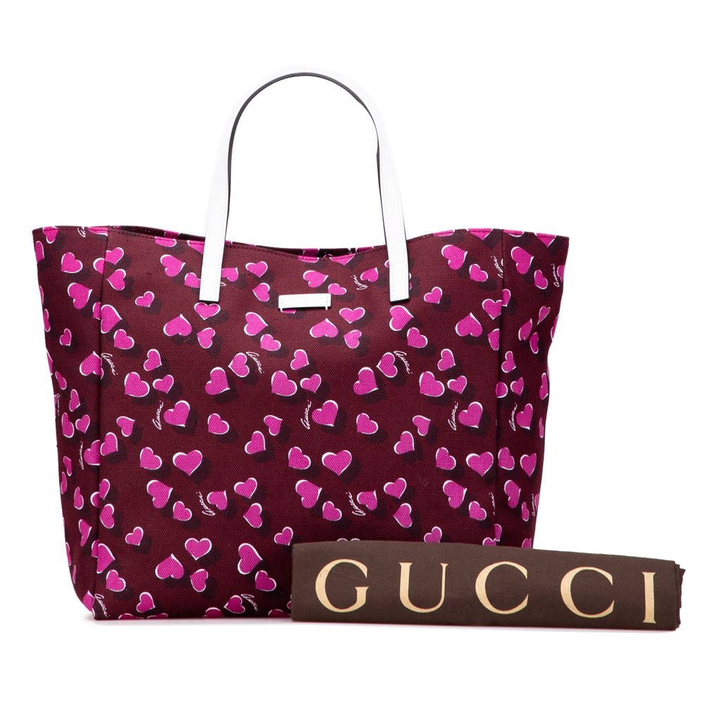 Gucci Canvas Heartbeat Tote - Image 13