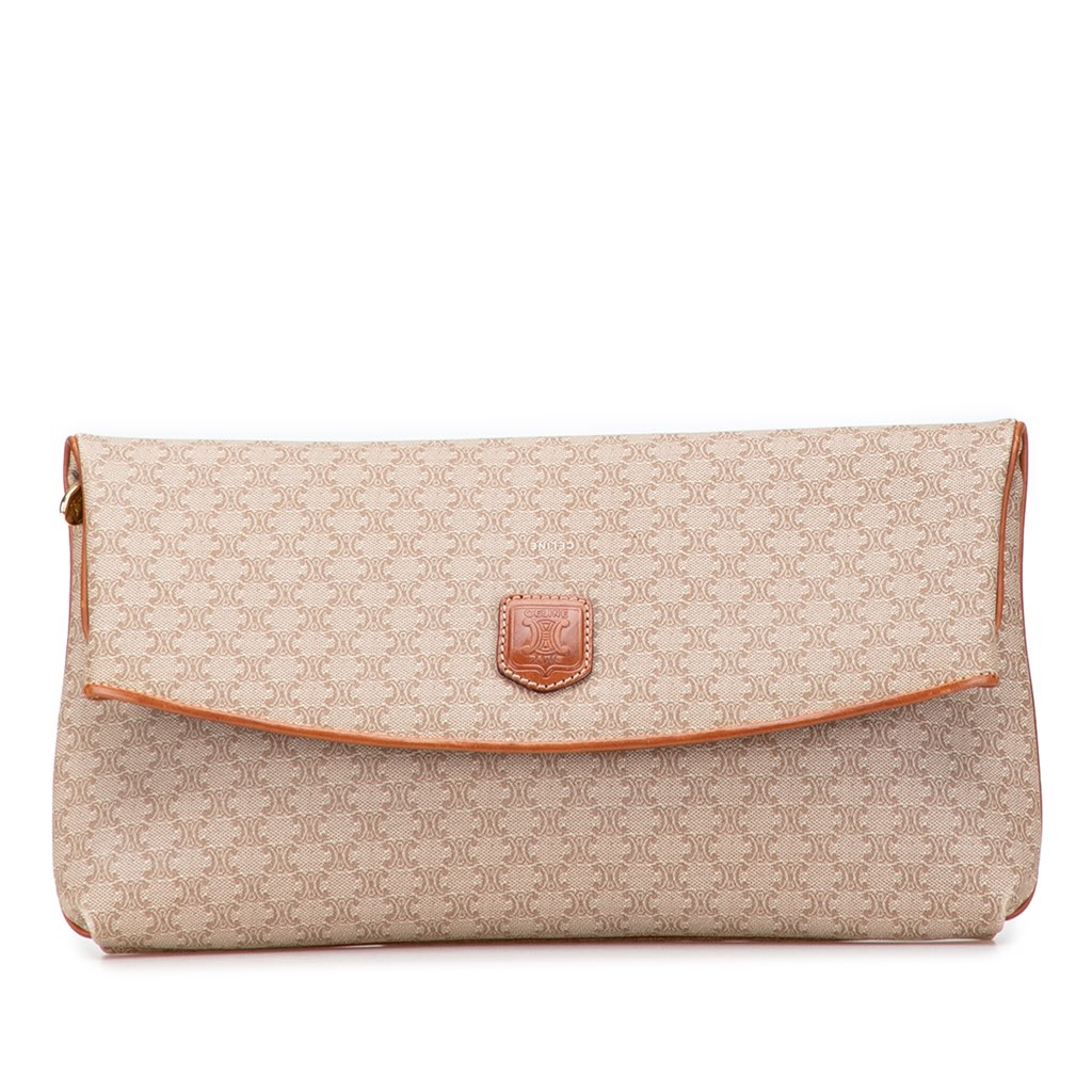 Celine Macadam Coated Canvas Clutch