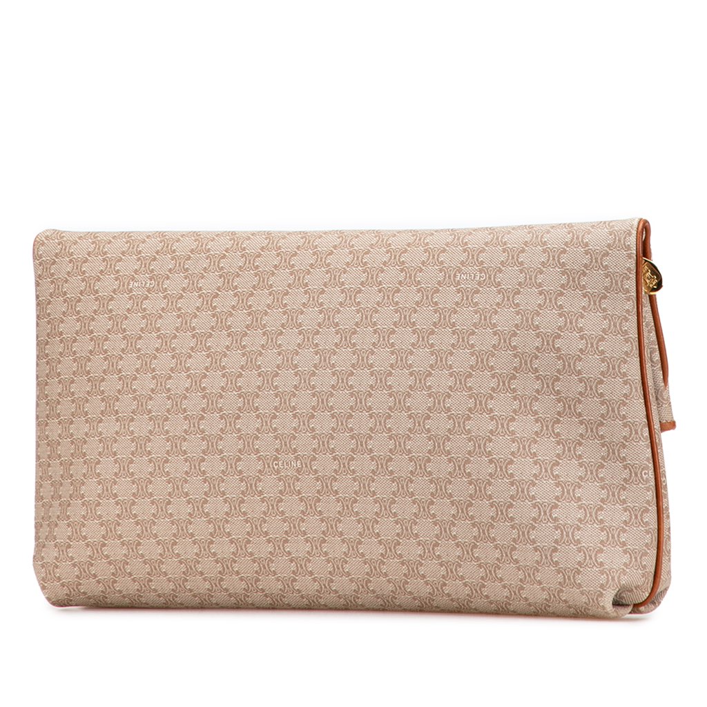 Celine Macadam Coated Canvas Clutch - Back view