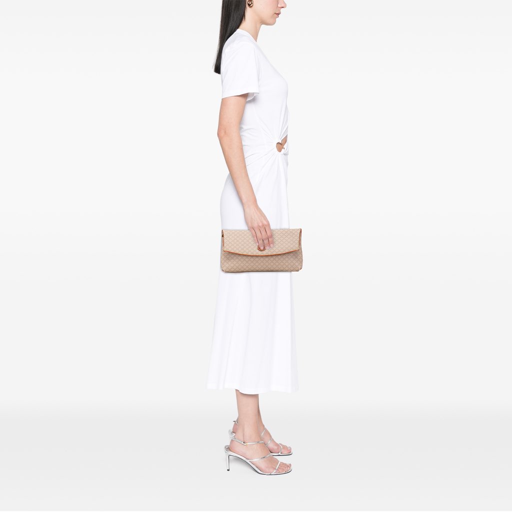 Celine Macadam Coated Canvas Clutch - Image 13