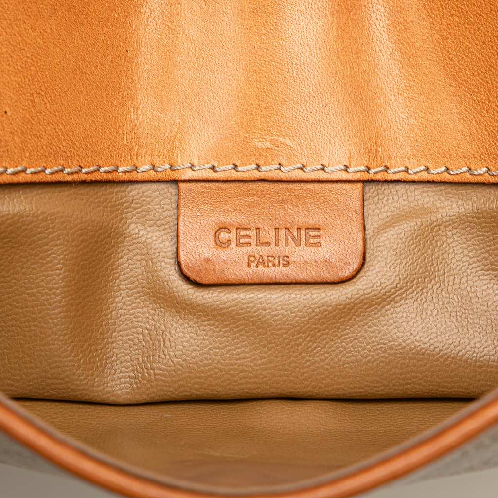 Celine Macadam Coated Canvas Clutch - Side view