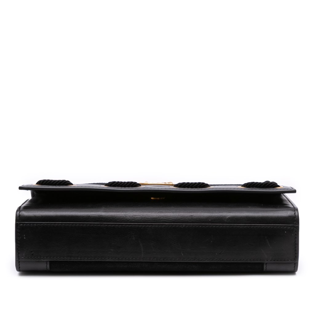 Saint Laurent Medium Suede Rope Stitch Kate Crossbody - 3