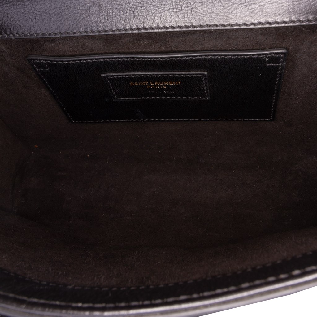 Saint Laurent Medium Suede Rope Stitch Kate Crossbody - 4