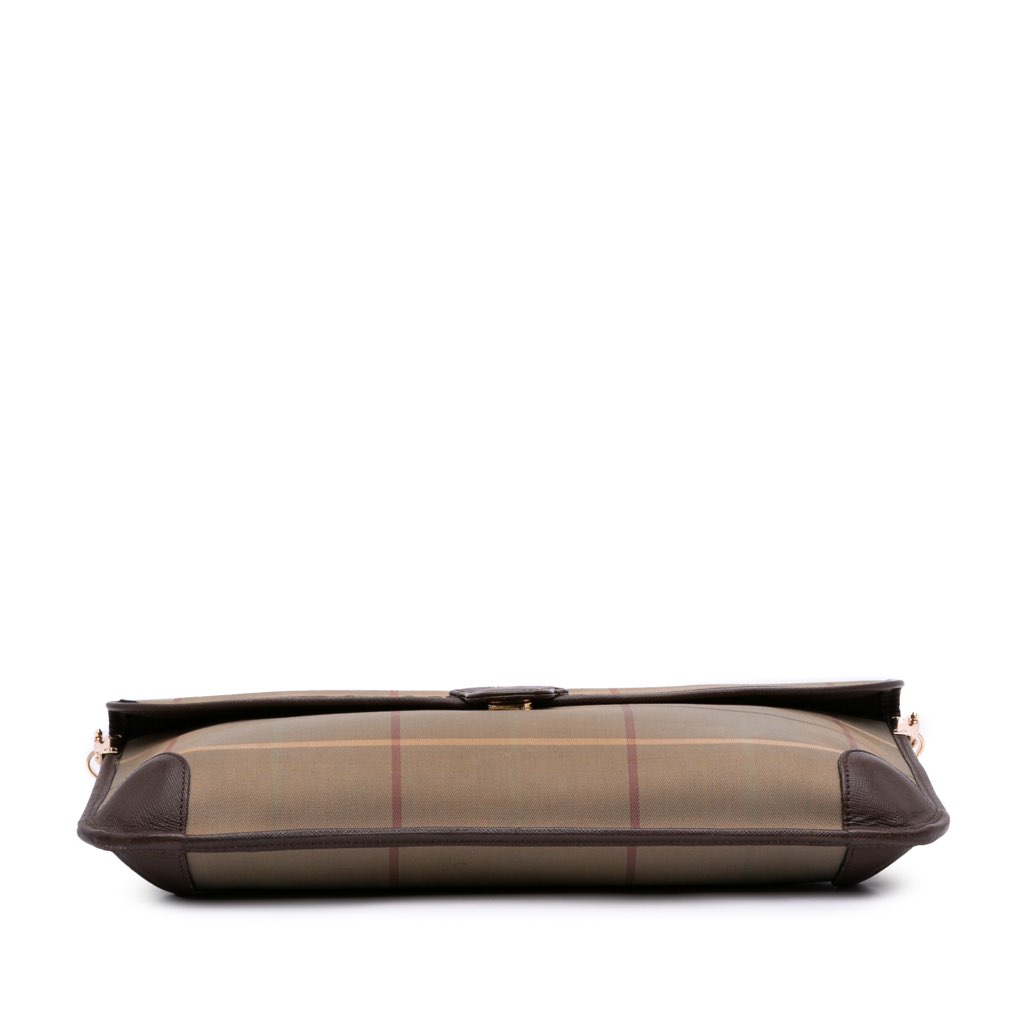 Burberry Vintage Check Canvas Flap Satchel - 3