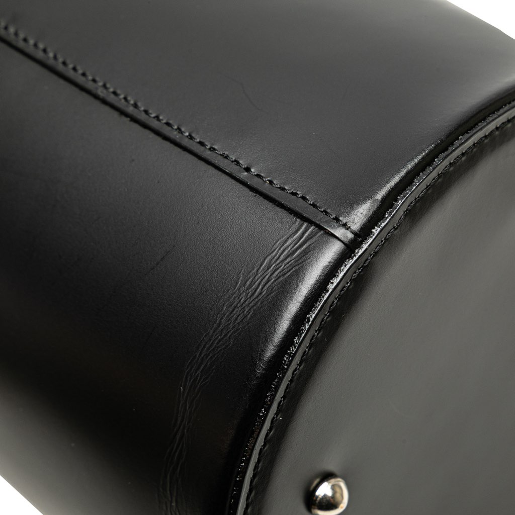 Burberry Haymarket Check Trimmed Leather Bucket Bag - 5