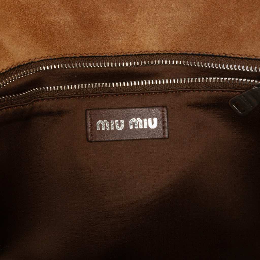 Miu Miu Leather Camouflage Satchel - Side view