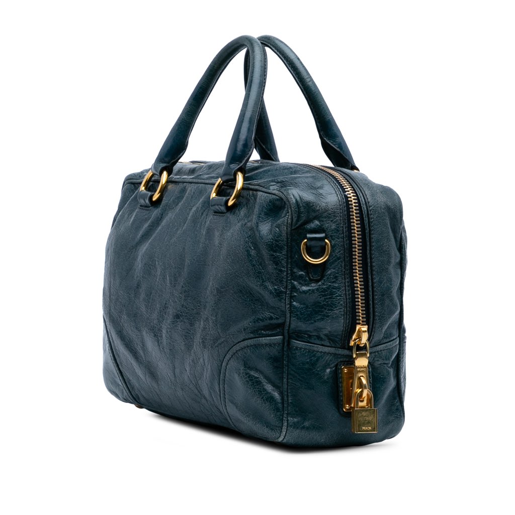 Prada Vitello Shine Satchel - 2