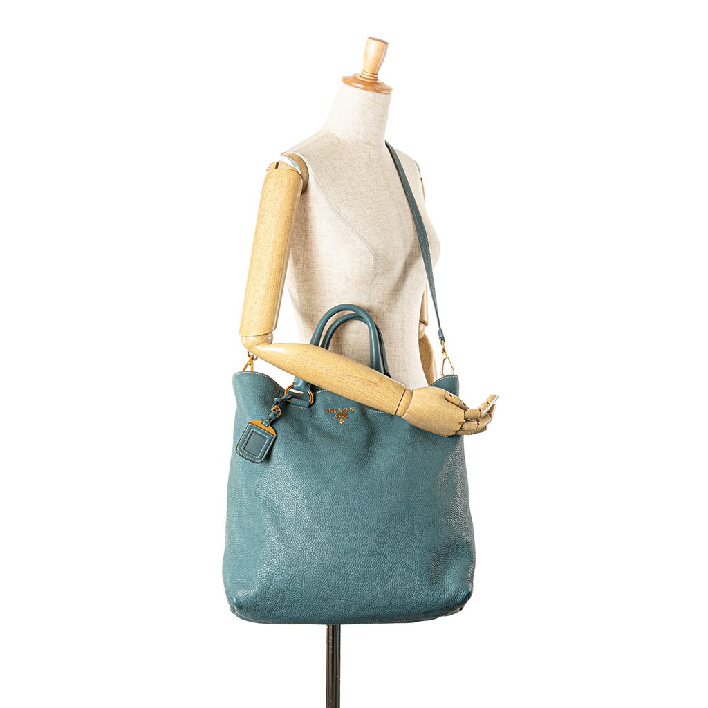 Prada Vitello Daino Open Convertible Tote - Image 13