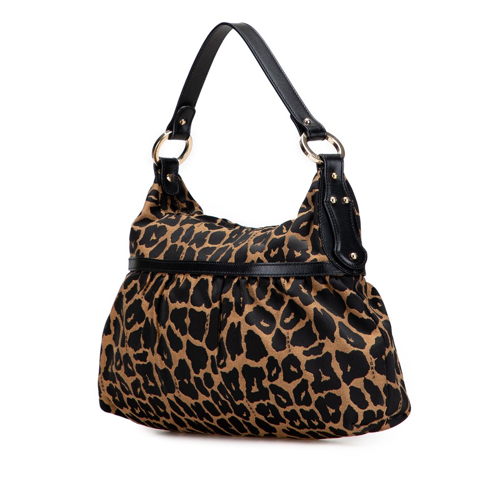 Fendi Canvas Leopard Print Chef Shoulder Bag - 2