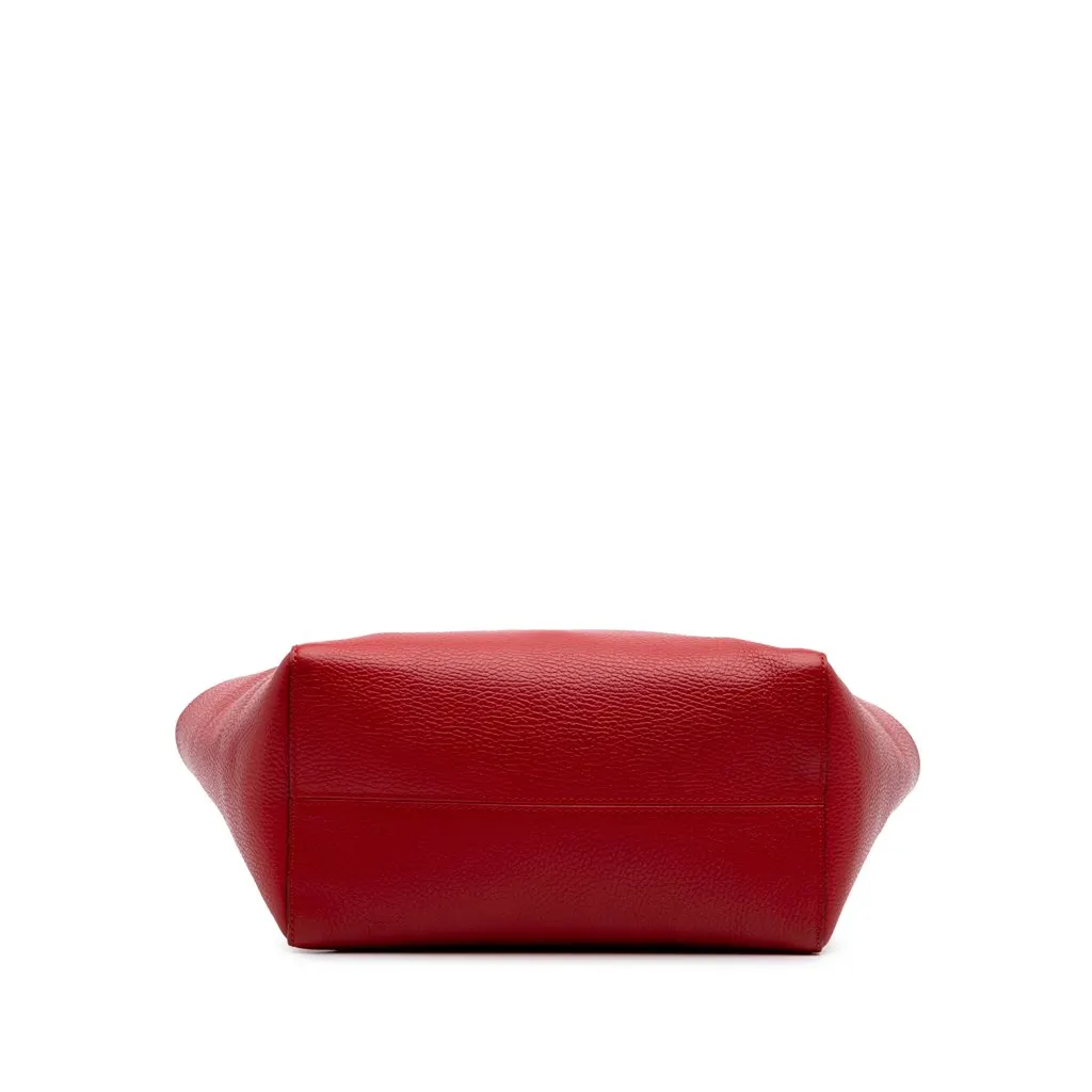 Gucci Medium Leather Swing Tote Red Leather Good - Inside View
