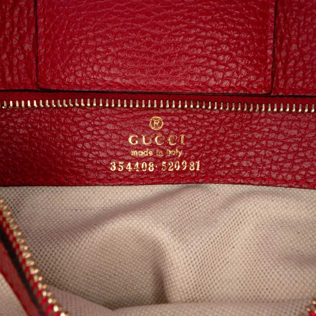 Gucci Medium Leather Swing Tote Red Leather Good - Box View