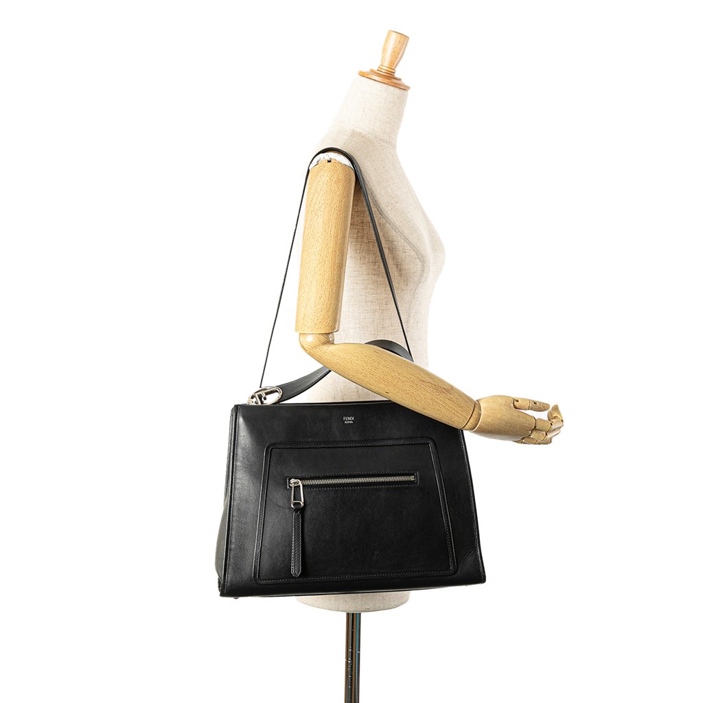 Fendi Medium Leather Runaway Satchel - Image 15