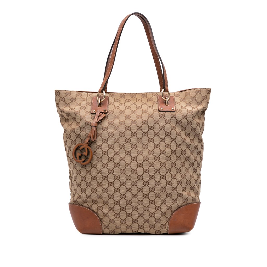 Gucci Large GG Canvas GG Charm Tote