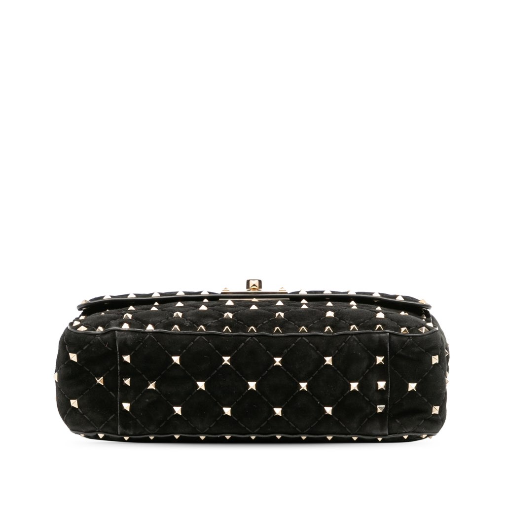 Valentino Medium Suede Rockstud Spike Satchel - 3