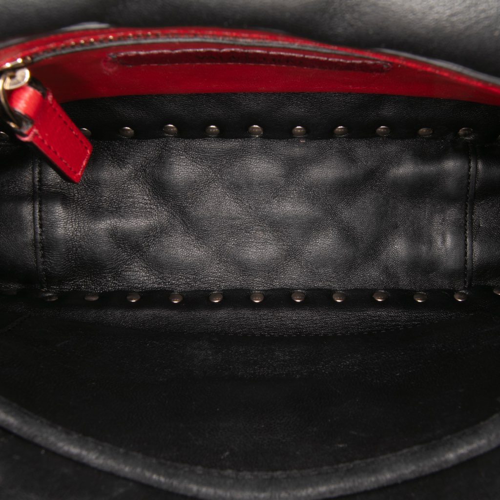 Valentino Medium Suede Rockstud Spike Satchel - 4