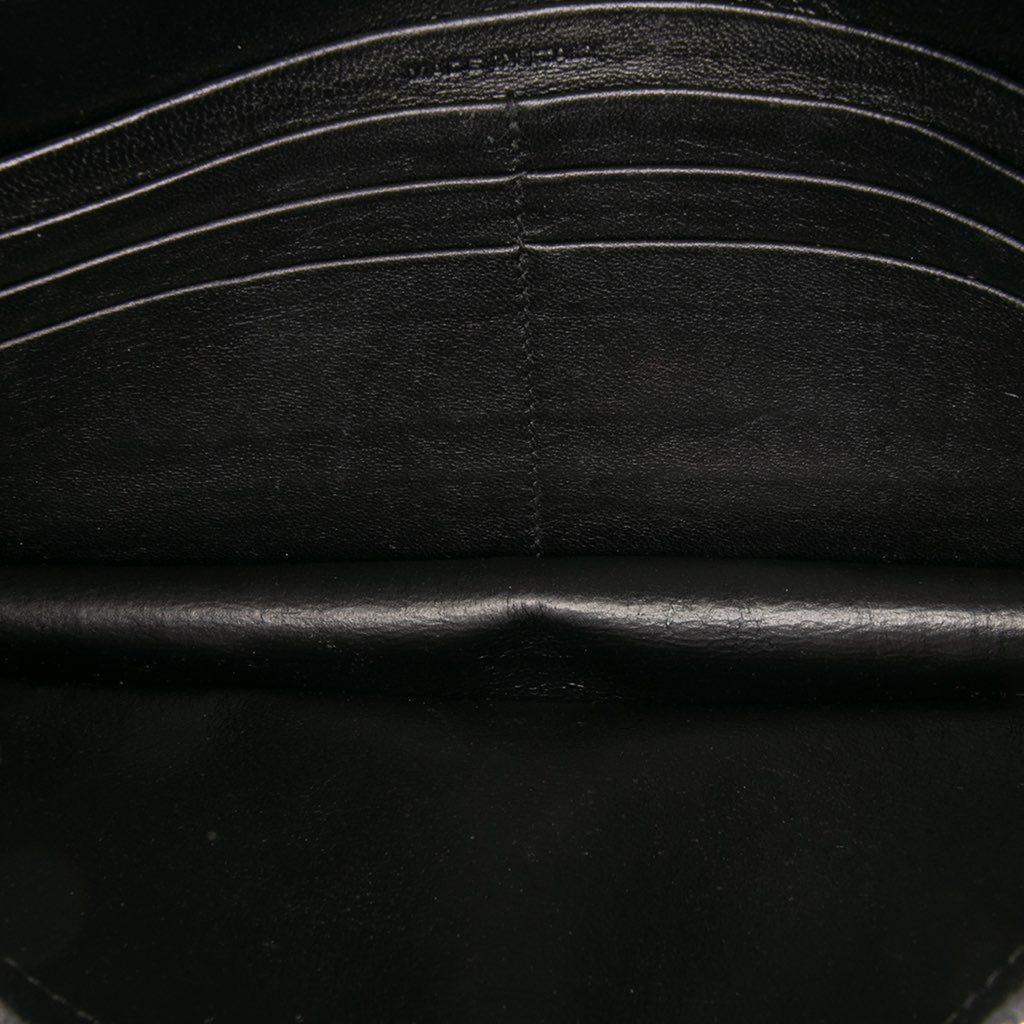 Saint Laurent Croc Embossed Leather Monogram Kate Tassel Wallet on Chain - 4