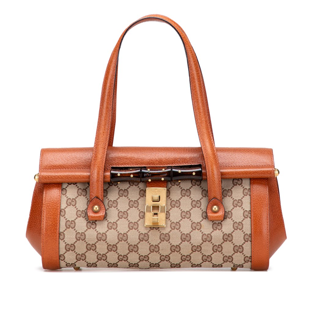 Gucci GG Canvas Bamboo Bullet Shoulder Bag