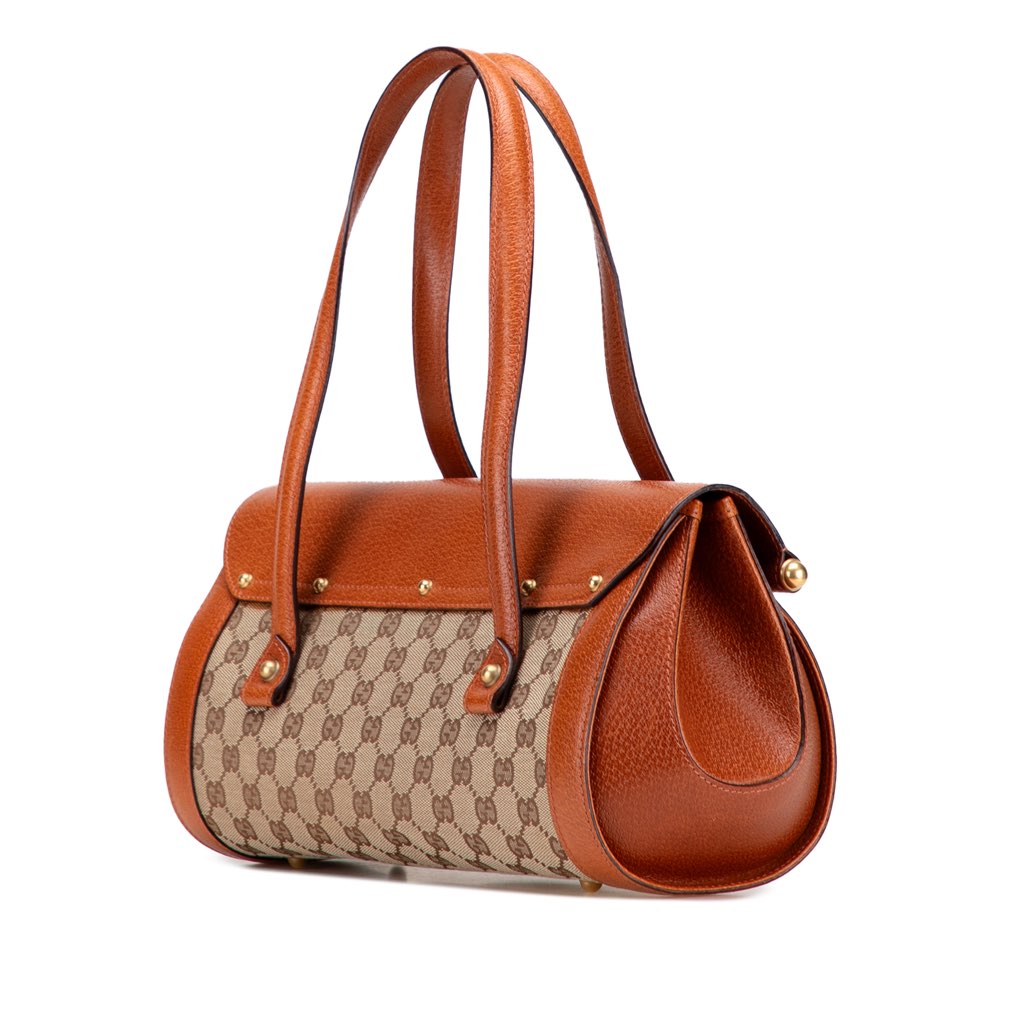 Gucci GG Canvas Bamboo Bullet Shoulder Bag - 2