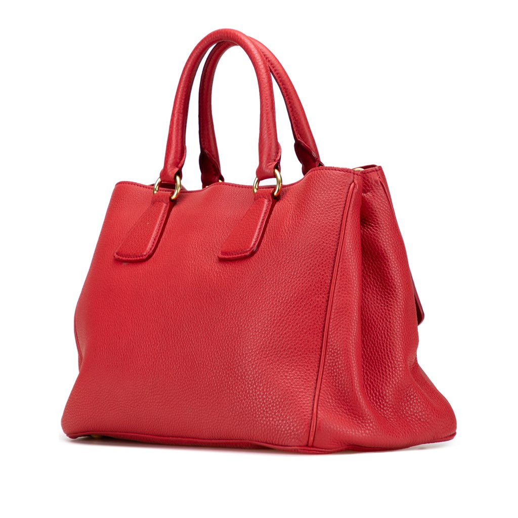 Prada Vitello Daino Open Convertible Tote - Back view