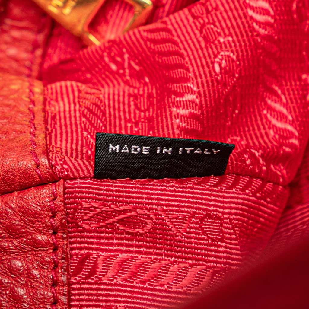 Prada Vitello Daino Open Convertible Tote - Side view