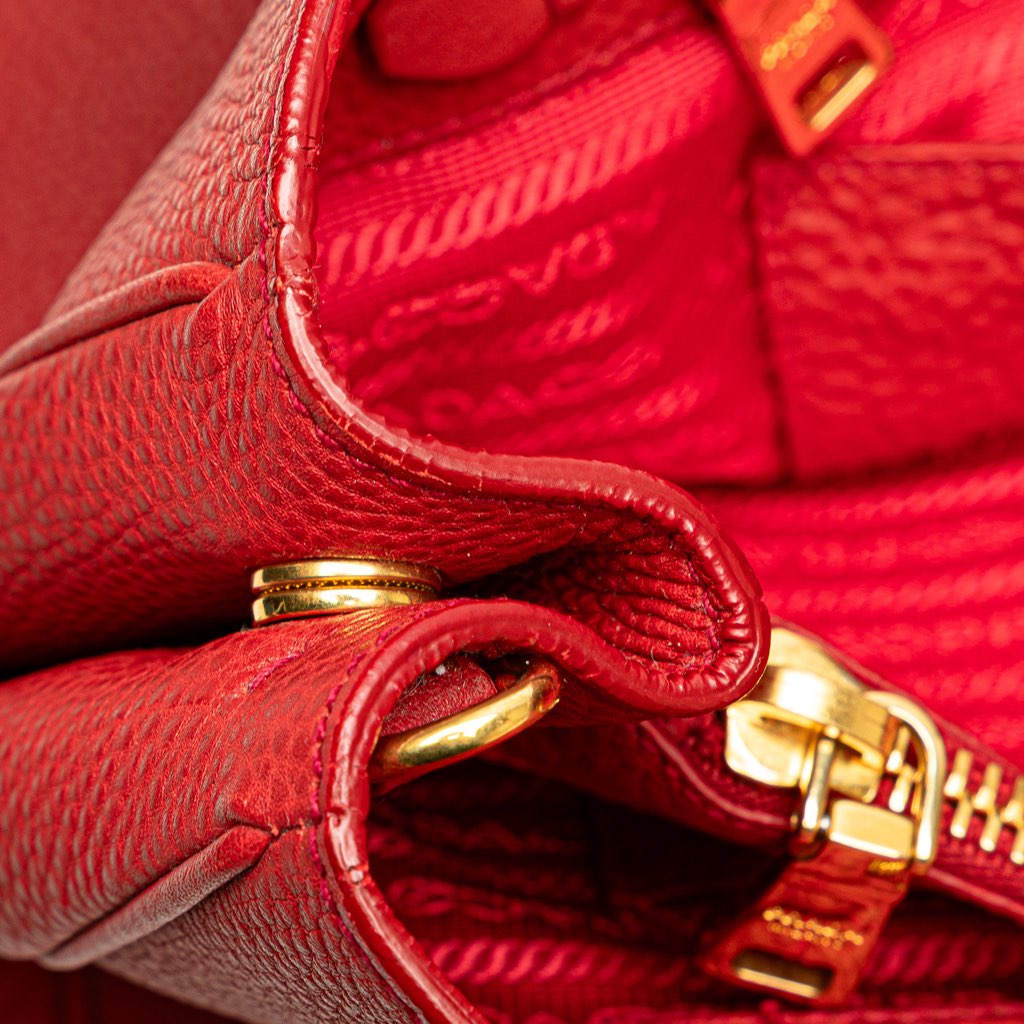 Prada Vitello Daino Open Convertible Tote - Image 11