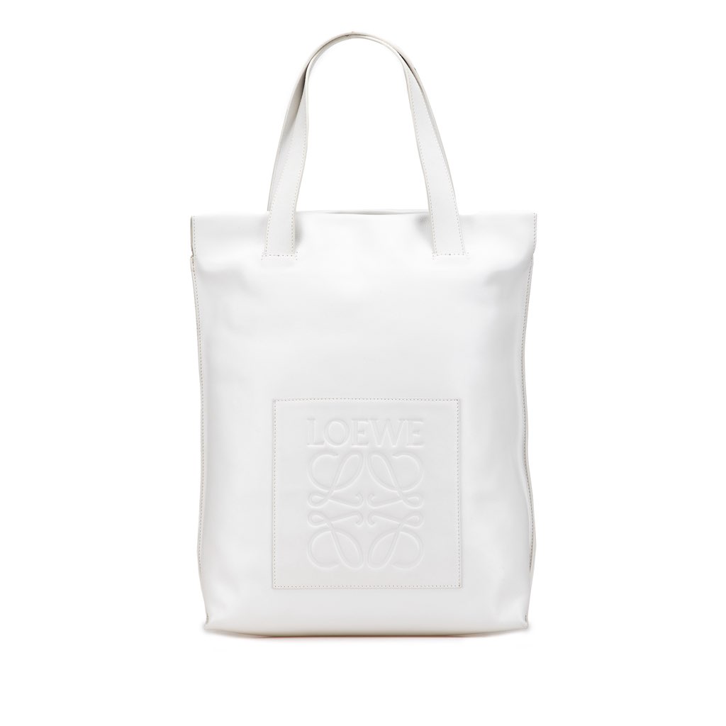 Loewe Anagram Leather Shopper Tote