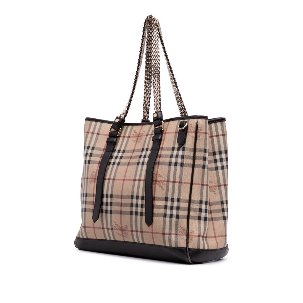 Burberry Haymarket Check Coated Canvas Convertible Tote - 2