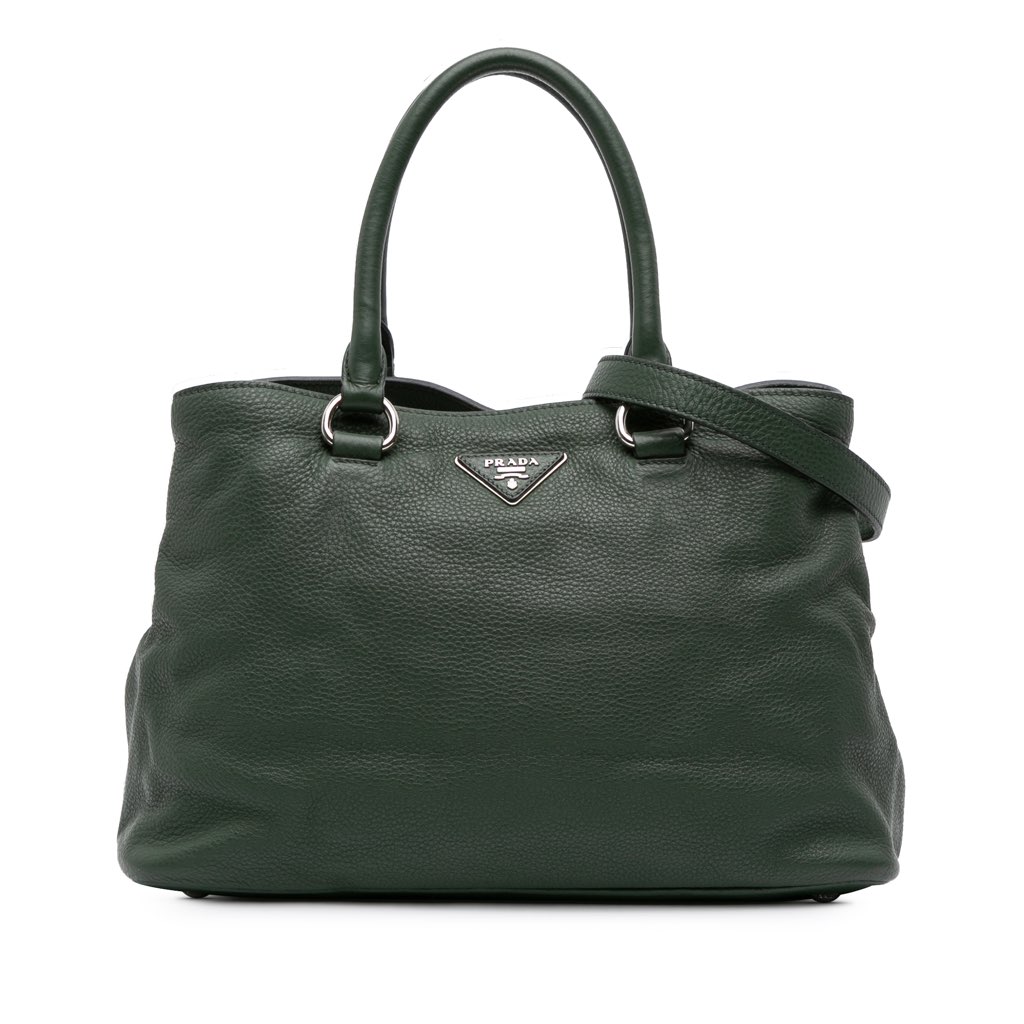 Prada Vitello Daino Open Convertible Tote