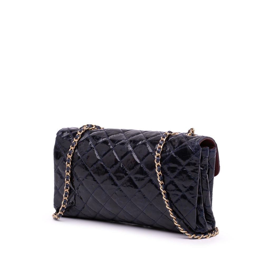 Chanel CC Crackled Glazed Calfskin Accordion Flap - 2