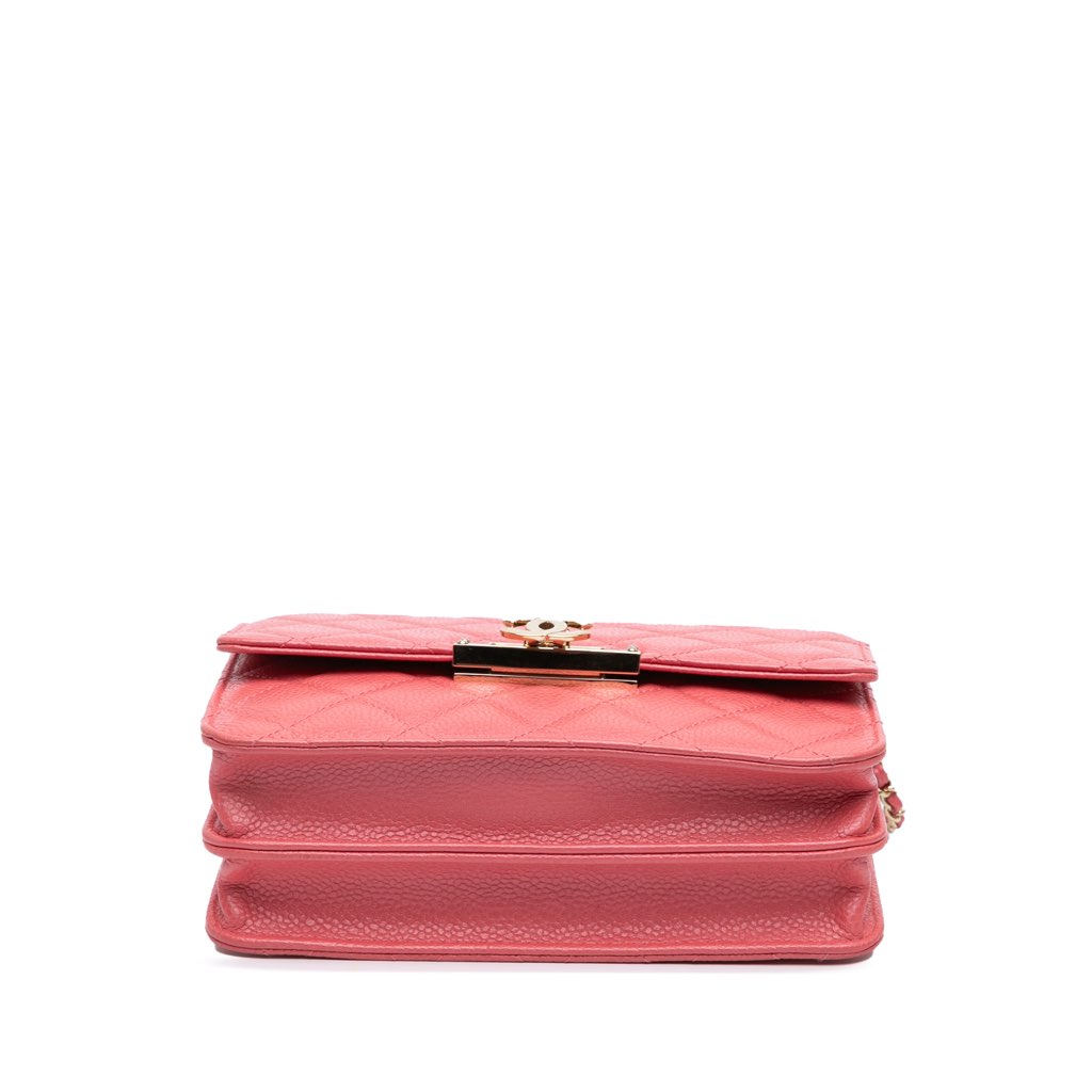 Chanel Quilted Caviar Golden Class Wallet On Chain - 3